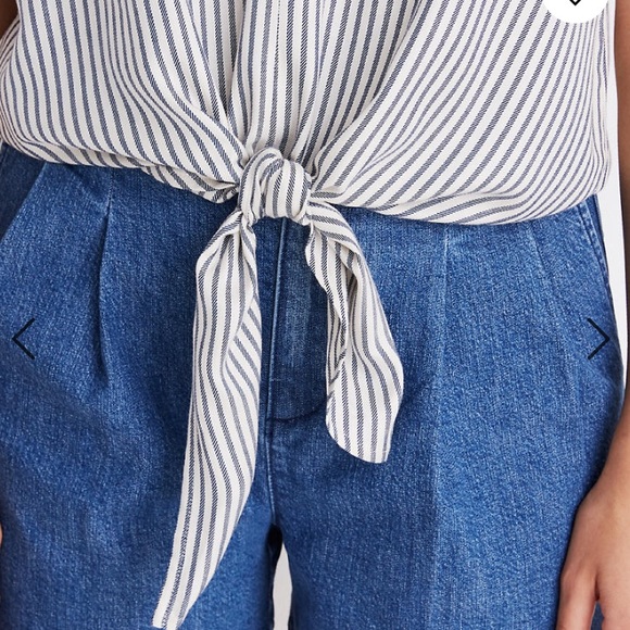 Madewell Novel Tie Front Top - Picture 4 of 7